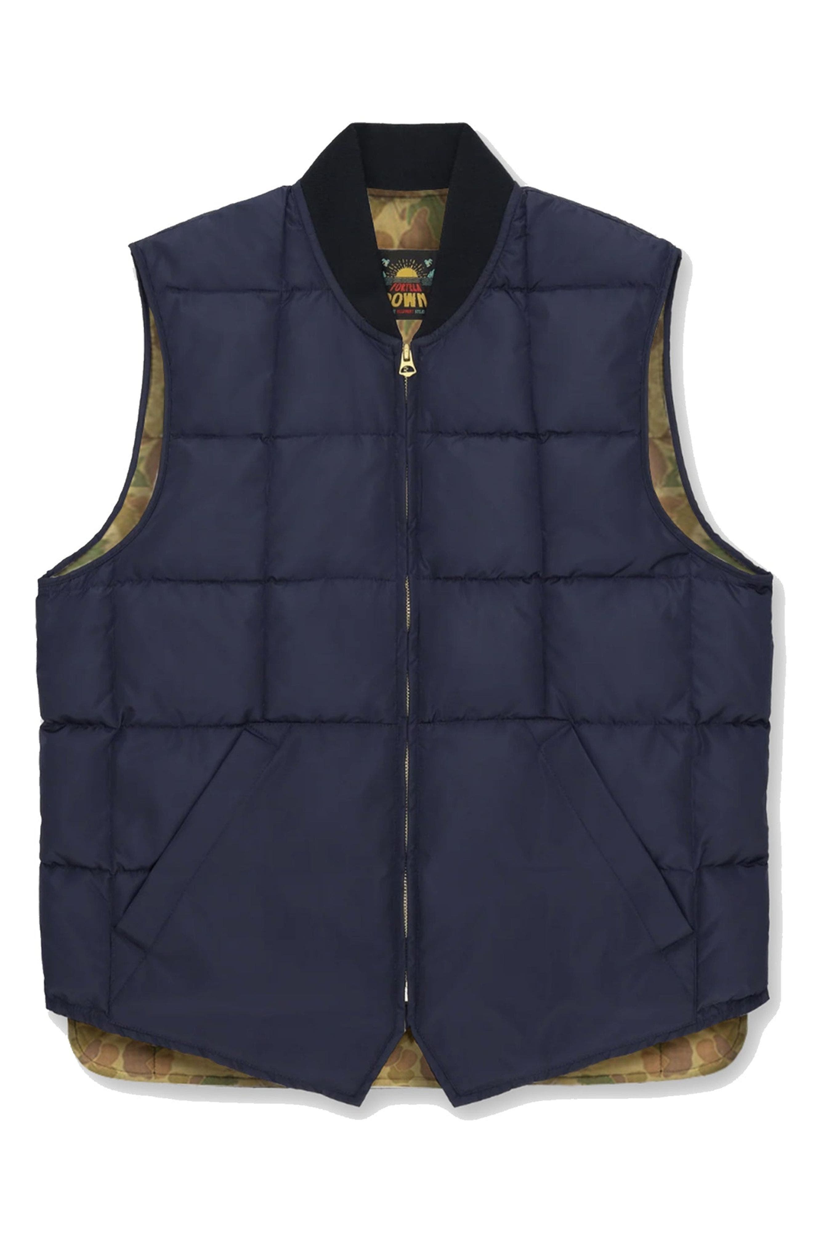 Fortela Nylon Vest2 With Camouflage Lining In Blue