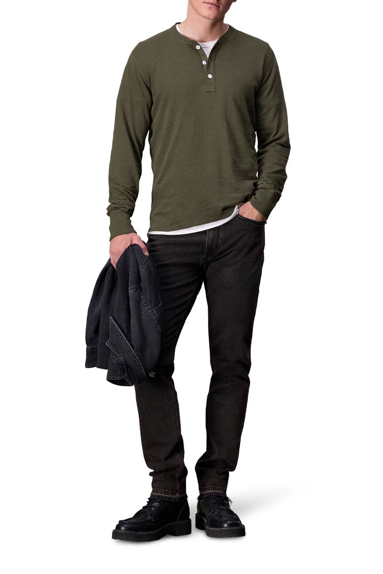 Classic Slim Fit Henley, Alternate, color, FORGREEN