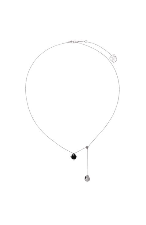 Onyx Shield Pendant Necklace