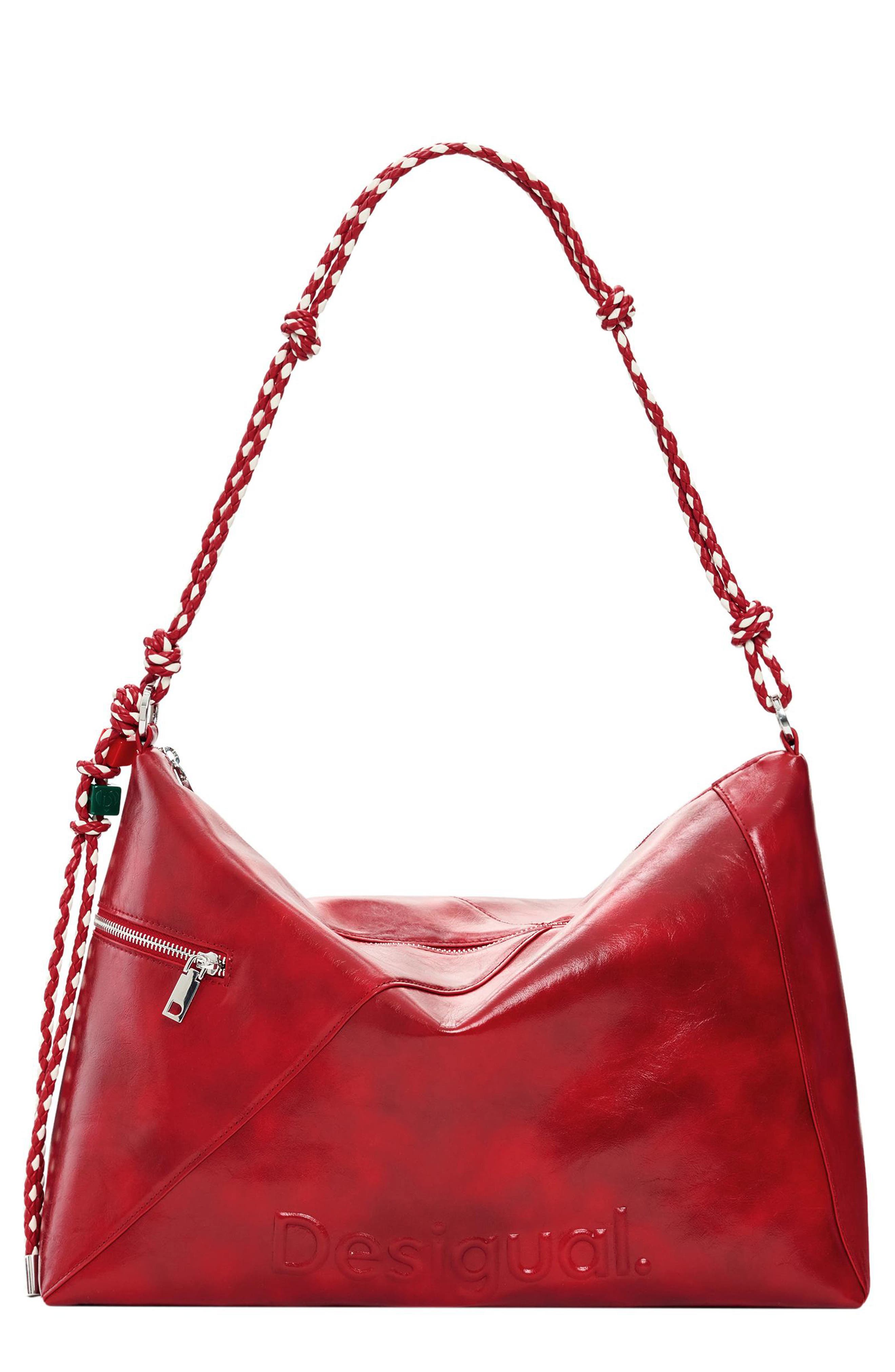 Desigual Faux Leather Shoulder Bag, Main, color, 