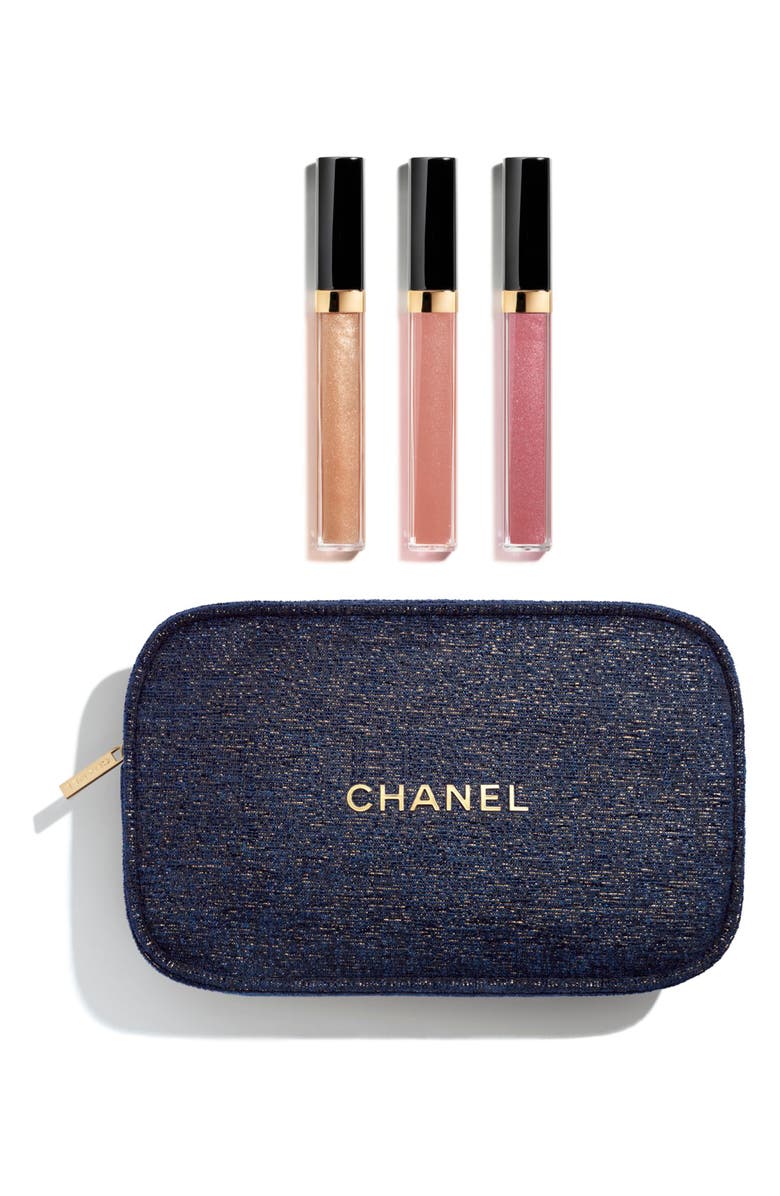 CHANEL Always Brilliant ROUGE COCO GLOSS Moisturizing Glossimer Lip Gloss Set, Main, color, 