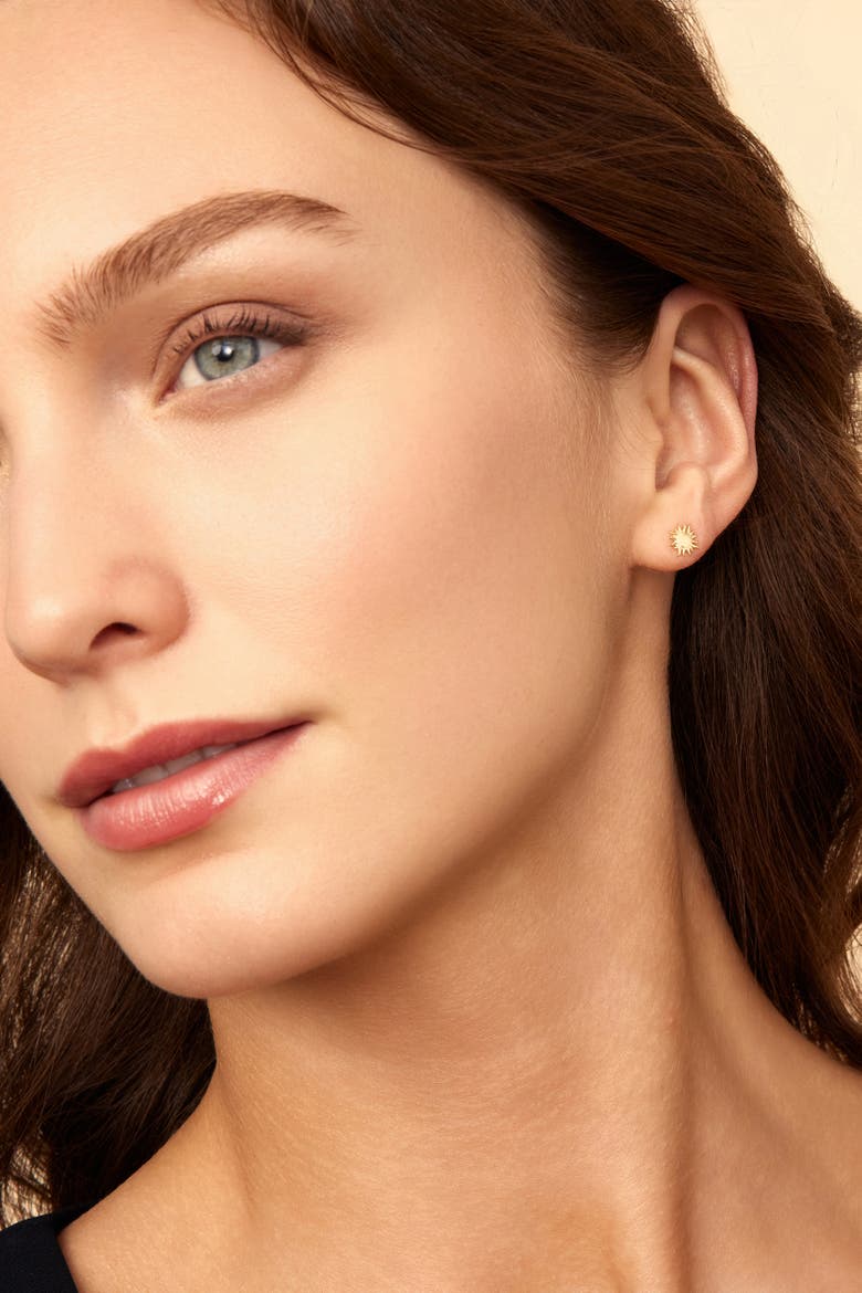 14K Yellow Gold Sunny Day Studs, Alternate, color, Yellow Gold