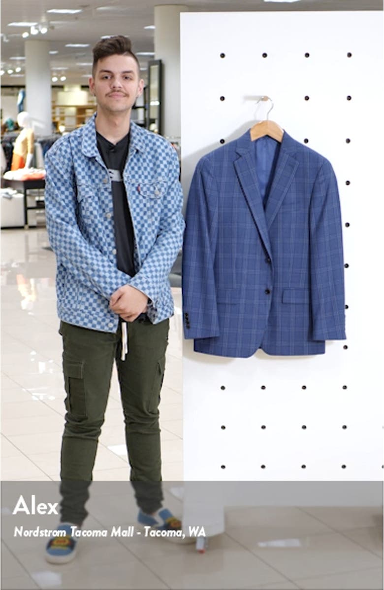 Classic Fit Plaid Wool Sport Coat, sales video thumbnail