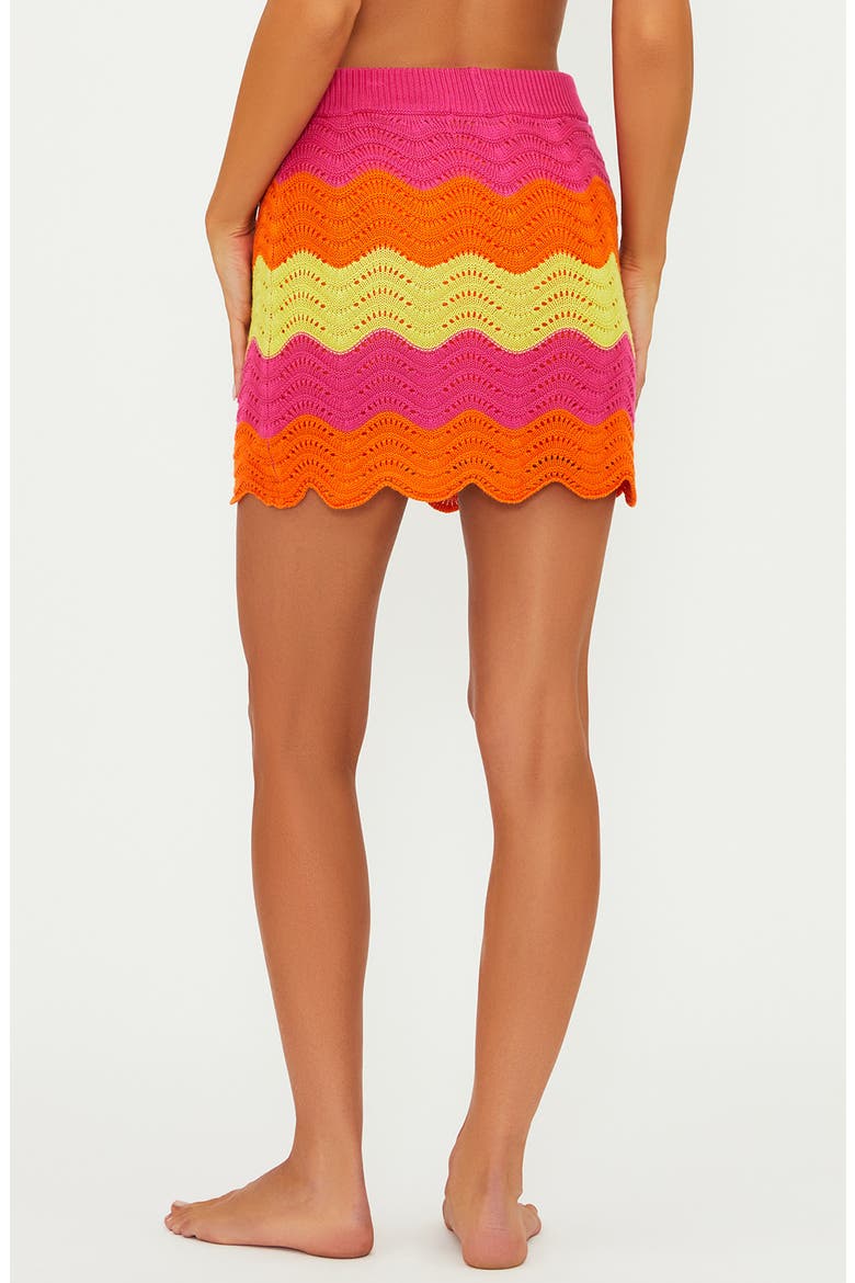 Bali Colorblock Wavy Stripe Cover-Up Miniskirt, Alternate, color, SOLEIL WAVE