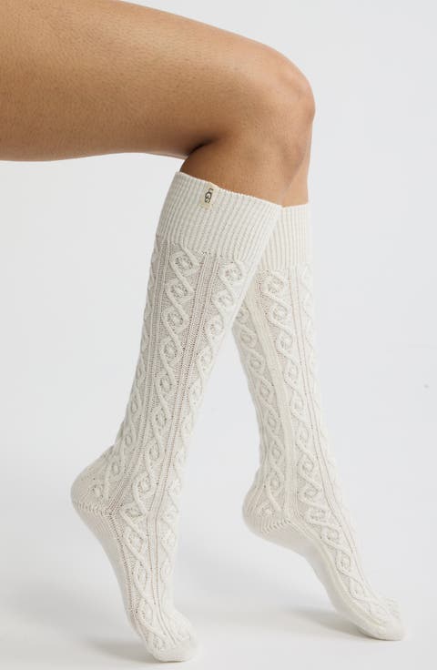 Rensa Cable Knit Knee High Socks