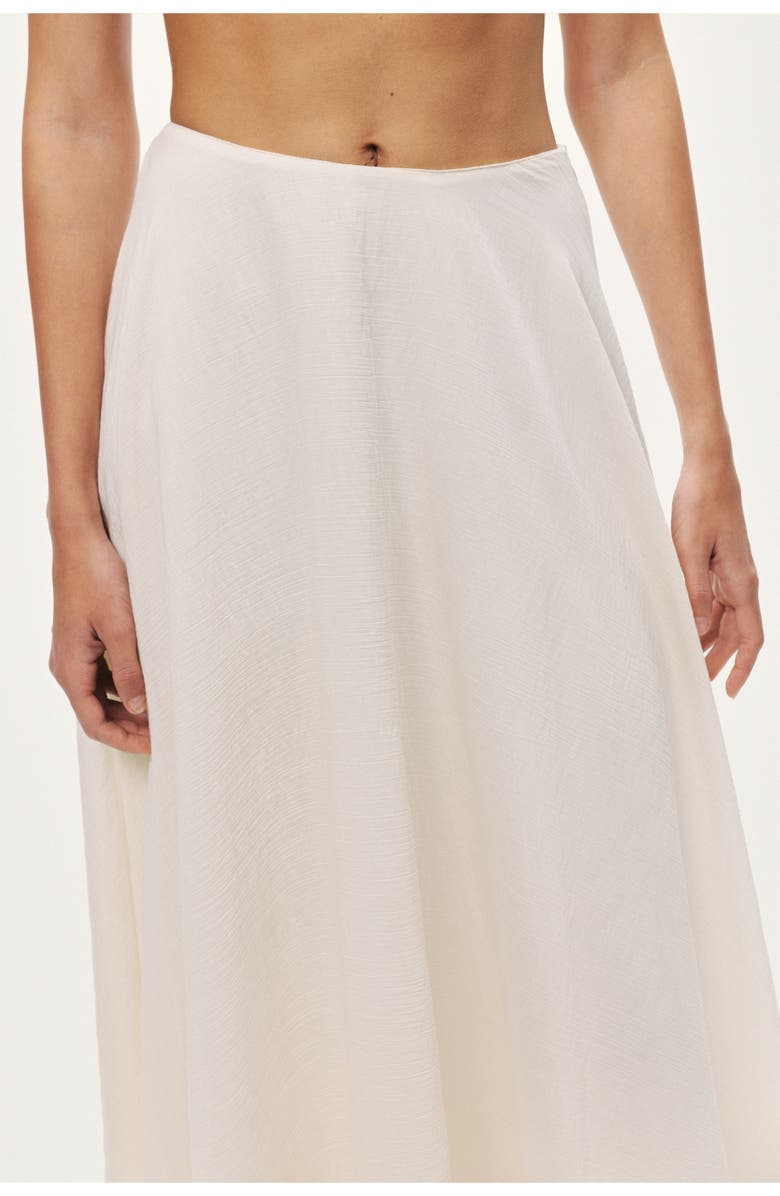 Nocturne Flowy High-Waisted Midi Skirt, Alternate, color, Ivory