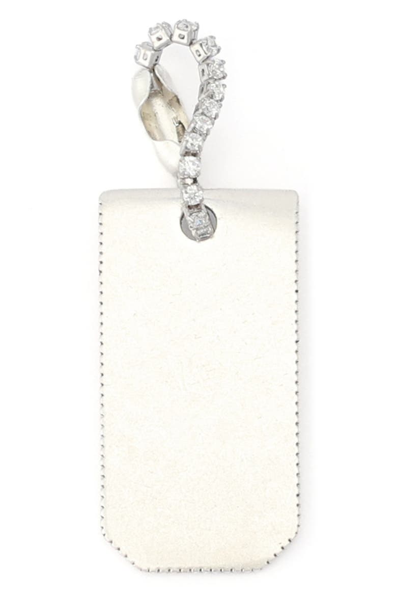 Dog Tag Long Pendant Necklace, Alternate, color, WARM SILVER