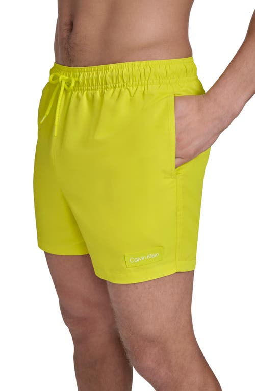 Calvin Klein Core Swim Trunks In Citrus