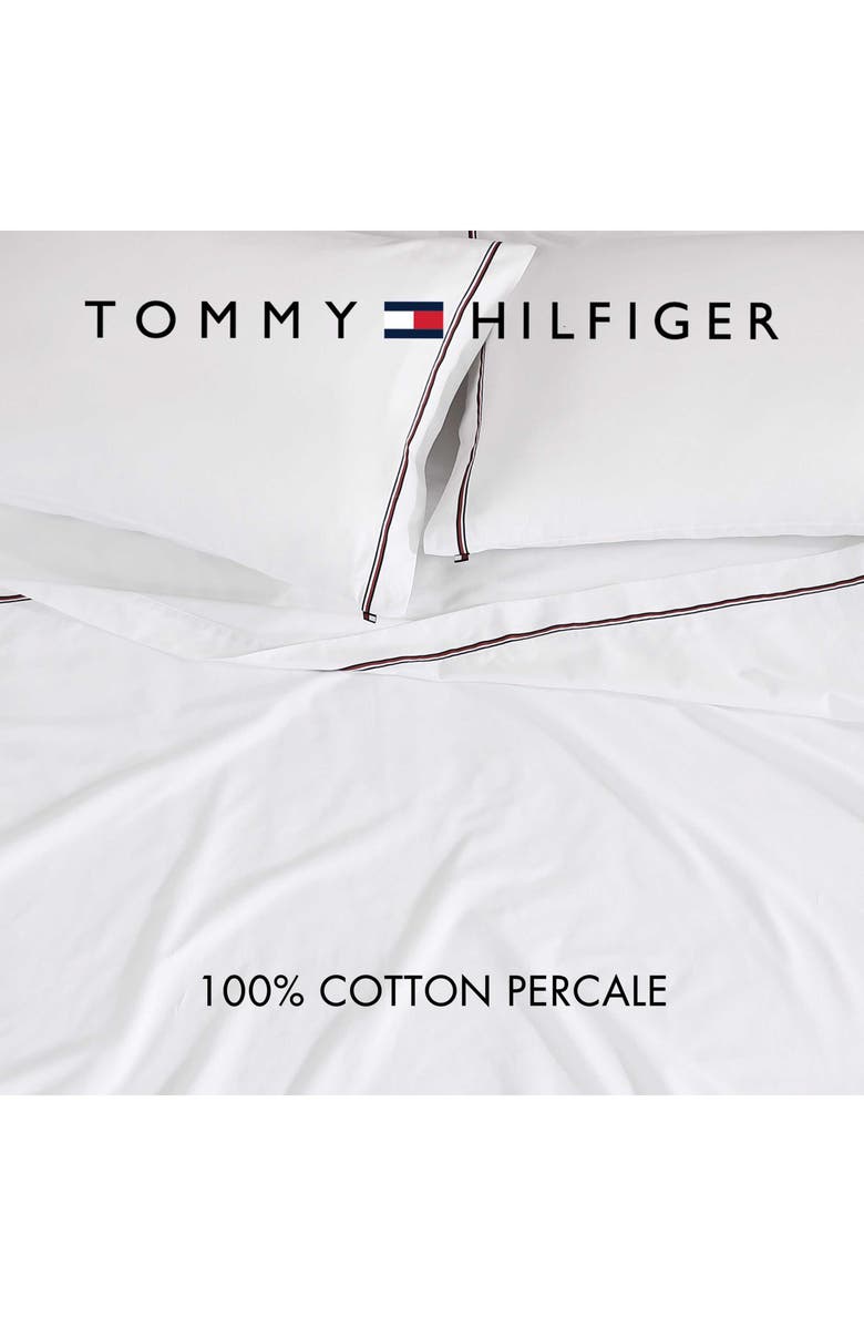 Tommy Hilfiger Global Stripe Cotton Percale Sheet Set, Alternate, color, Red