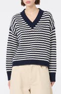 Weekend Max Mara Spiga V-Neck Virgin Wool Sweater