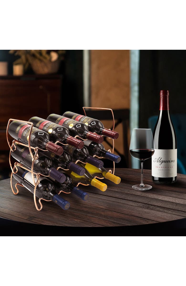 SORBUS 3-Tier Stackable Wine Rack - Copper, Alternate, color, 