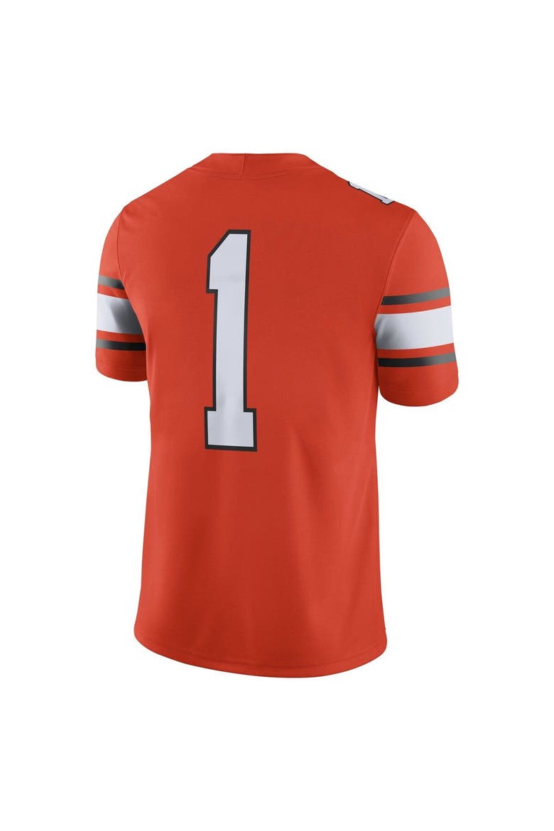 Men's Nike #1 Orange Oklahoma State Cowboys Game Jersey, Alternate, color, Orange