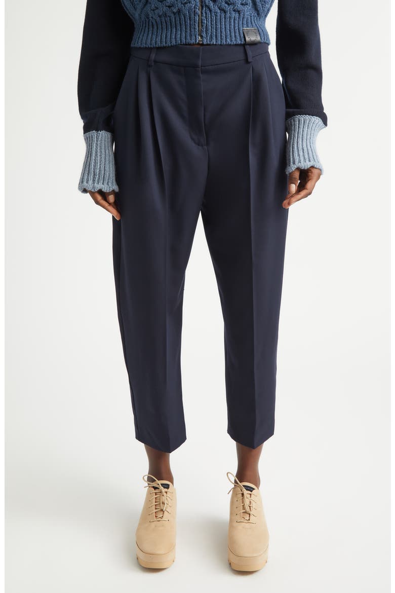 Classic Tailored Wool Balloon Leg Trousers, Main, color, INK