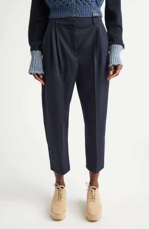 Classic Tailored Wool Balloon Leg Trousers