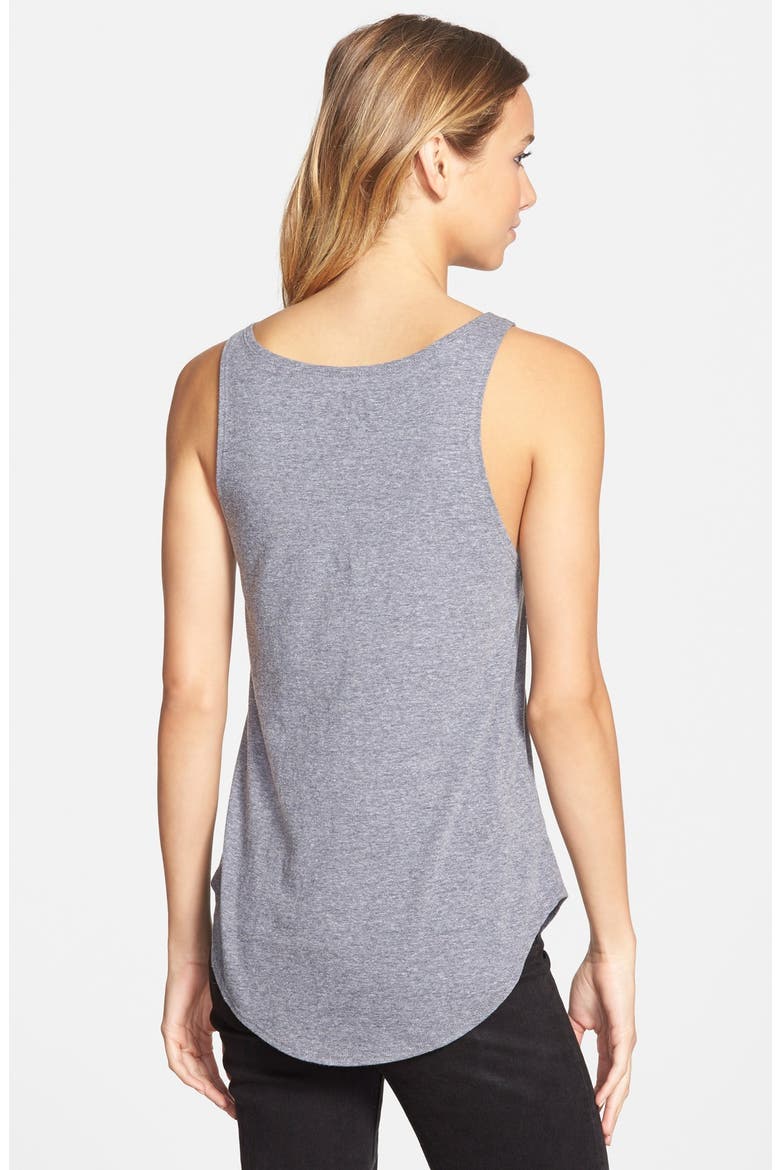 Recycled Karma 'I Literally Don't Care' Graphic Tank, Alternate, color, HEATHER GREY
