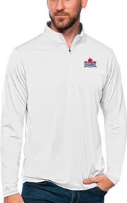 ANTIGUA Men's Antigua White Toronto Rock Tribute Quarter-Zip Pullover Top