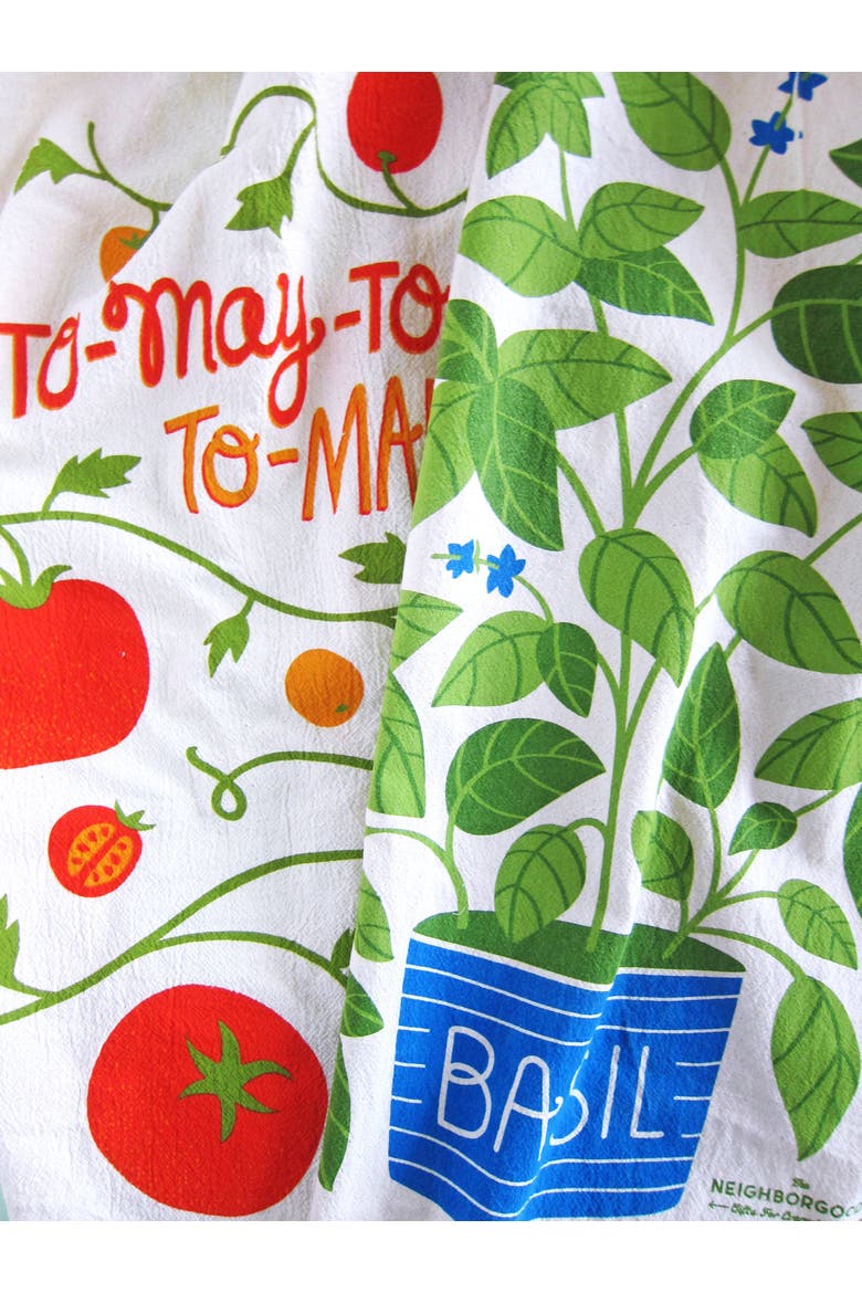 Tomato Basil - Dish Towel Set of 2, Alternate, color, Red