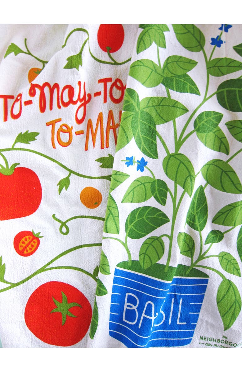The Neighborgoods Tomato Basil - Dish Towel Set of 2, Alternate, color, Red