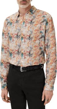 John Varvatos Luca Paint Pattern Button-Up Shirt