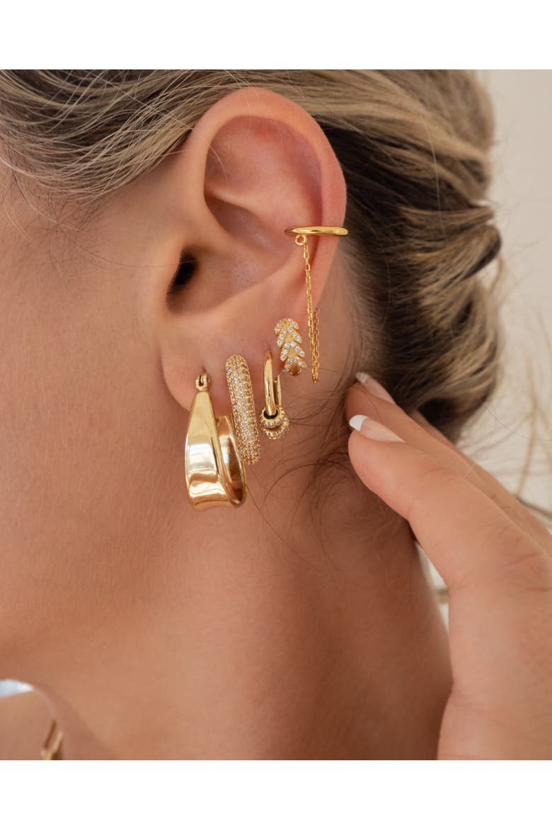Orion Earrings, Alternate, color, Gold
