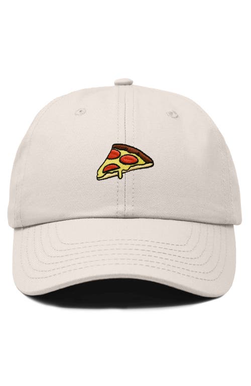 Dalix Pizza Slice Embroidered Dad Hat In Beige
