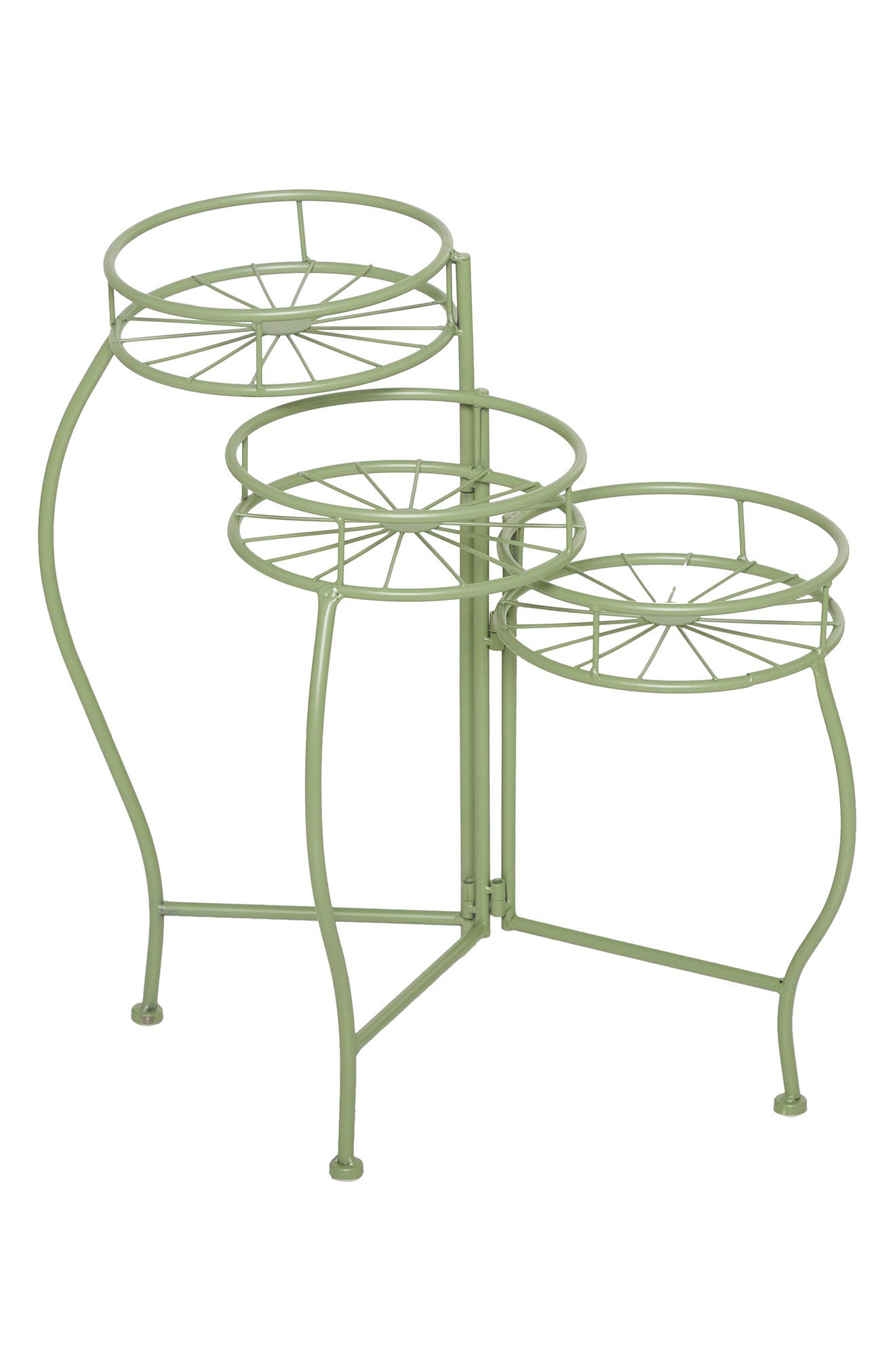 SONOMA SAGE HOME Green Metal Indoor/Outdoor Three-Tier Starburst Plant Stand