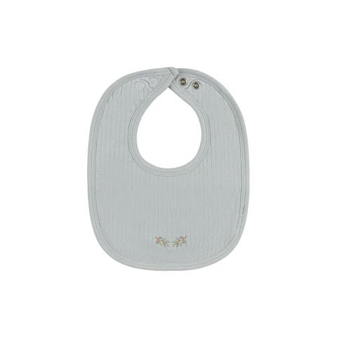 Organic Wide Rib Embroidered Scallop Collar Collection - Bib