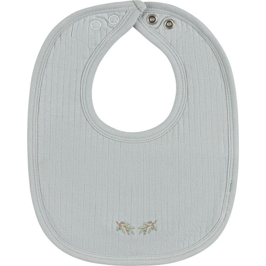 Ely's & Co. Organic Wide Rib Embroidered Scallop Collar Collection In Blue