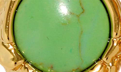 ALEXIS BITTAR ALEXIS BITTAR BRUT RECONSTITUTED TURQUOISE COIN DROP EARRINGS 
