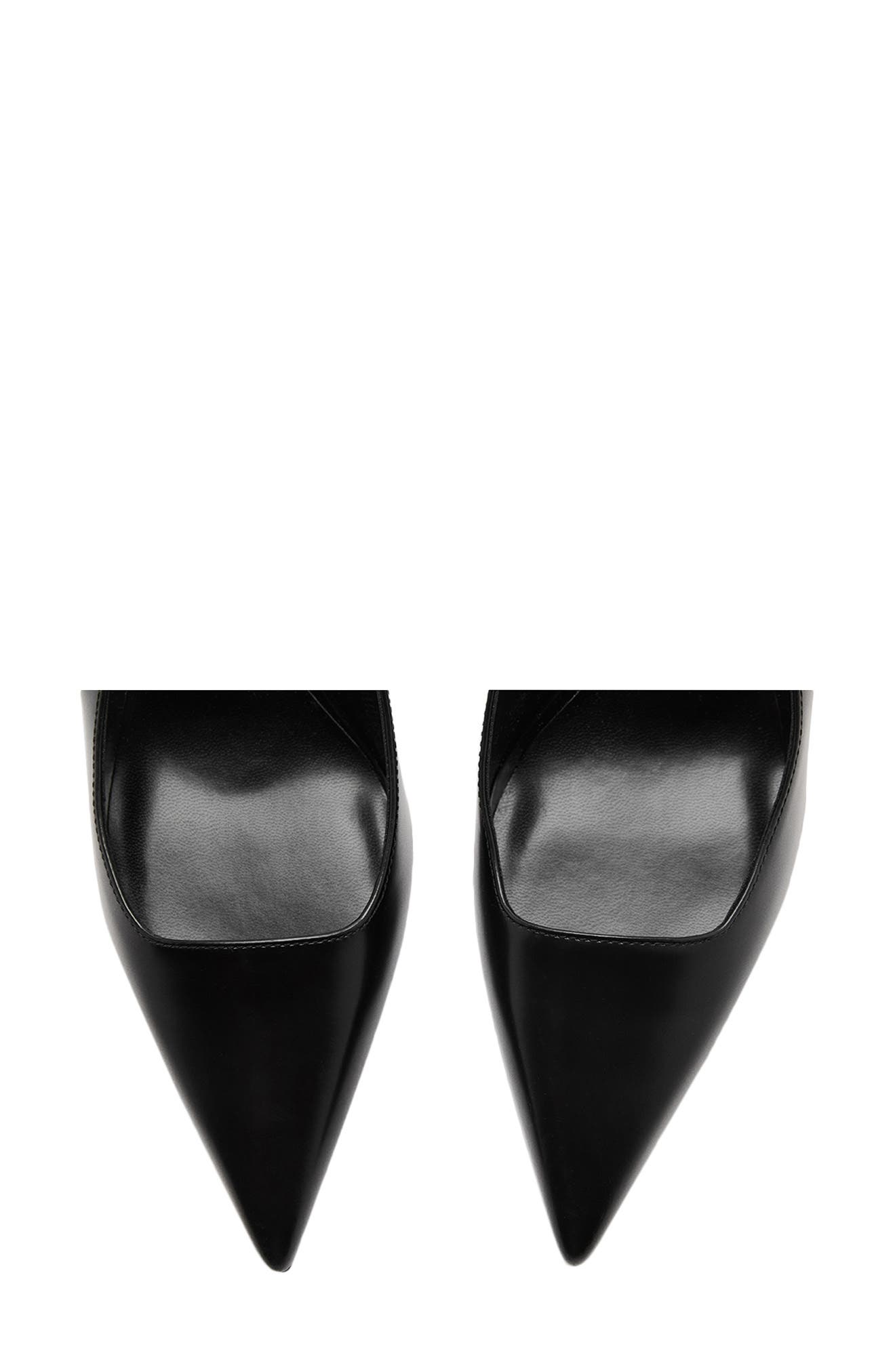 MANGO Pointed Toe Slingback Pump, Alternate, color, Black