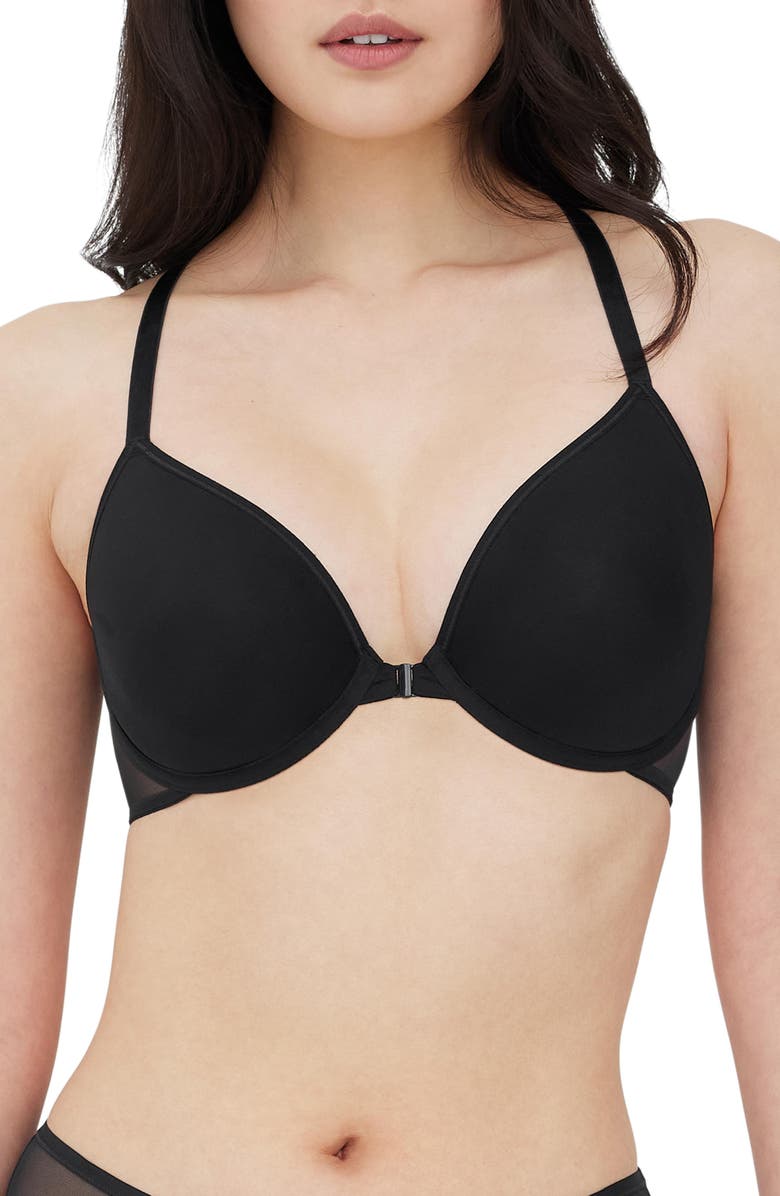 Skarlett Blue Spellbound Front Close Spacer Bra, Main, color, Black