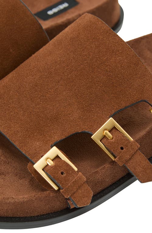 Reiss Lauren Slide Sandal In Brown