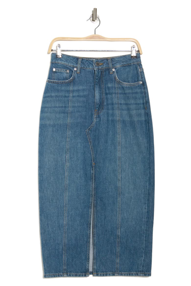 Daila Denim Skirt, Alternate, color, MID BLUE