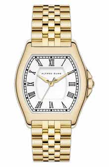 Alfred Sung Heritage Tonneau Bracelet Strap Watch, 22mm x 32mm