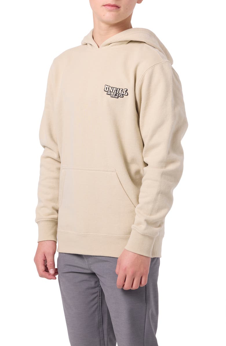 O'Neill Kids' Fifty Two Graphic Hoodie, Alternate, color, Light Khaki