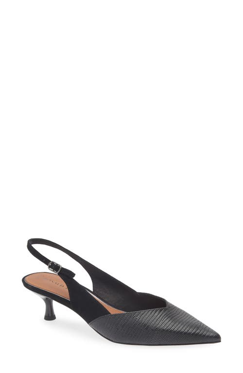 DONALD PLINER DONALD PLINER SODASHI SNAKESKIN EMBOSSED POINTED TOE SLINGBACK PUMP