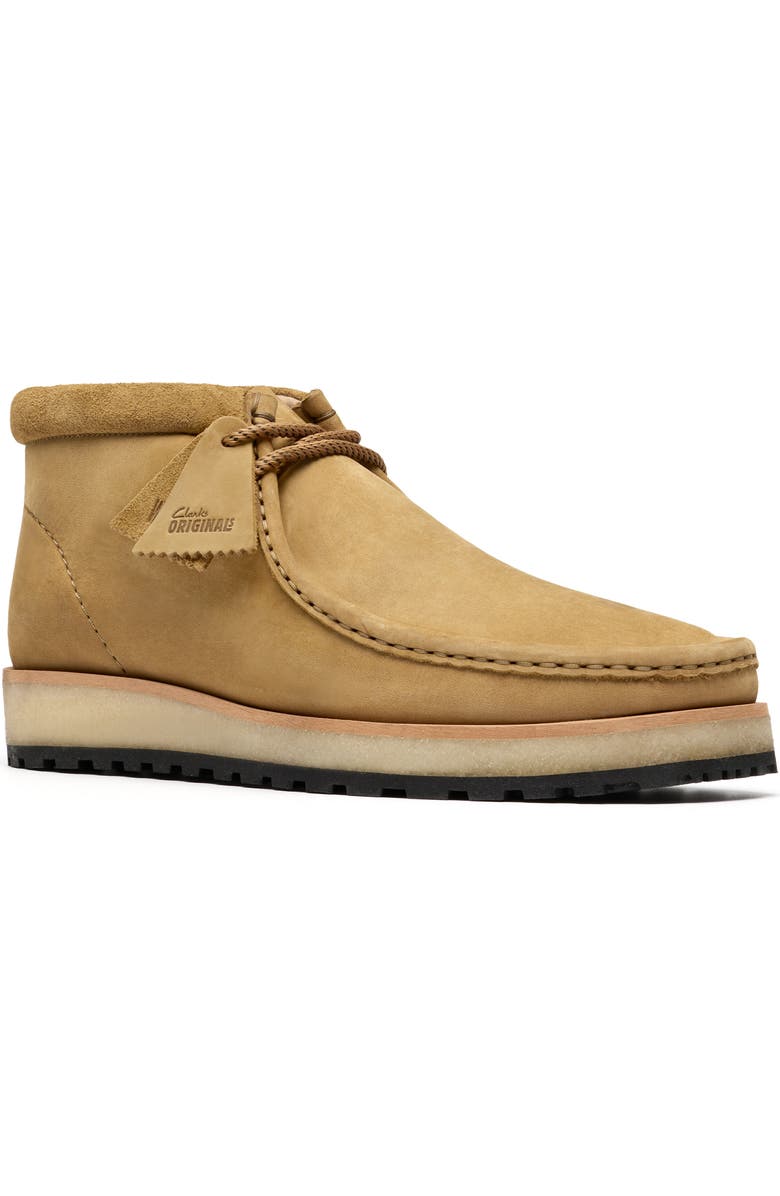 Clarks<sup>®</sup> Originals Wallabee Scout Chukka Boot, Main, color, Oakmoss Nubuck