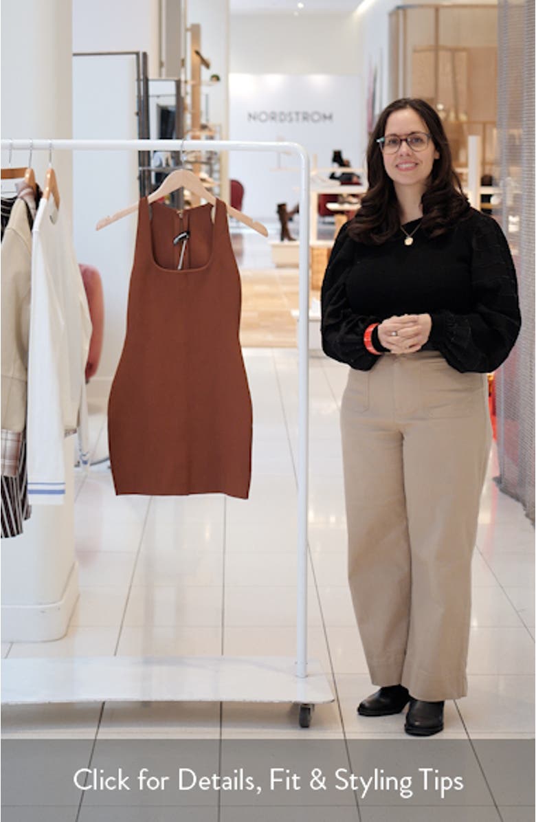 Scoop Neck Knit Minidress, sales video thumbnail