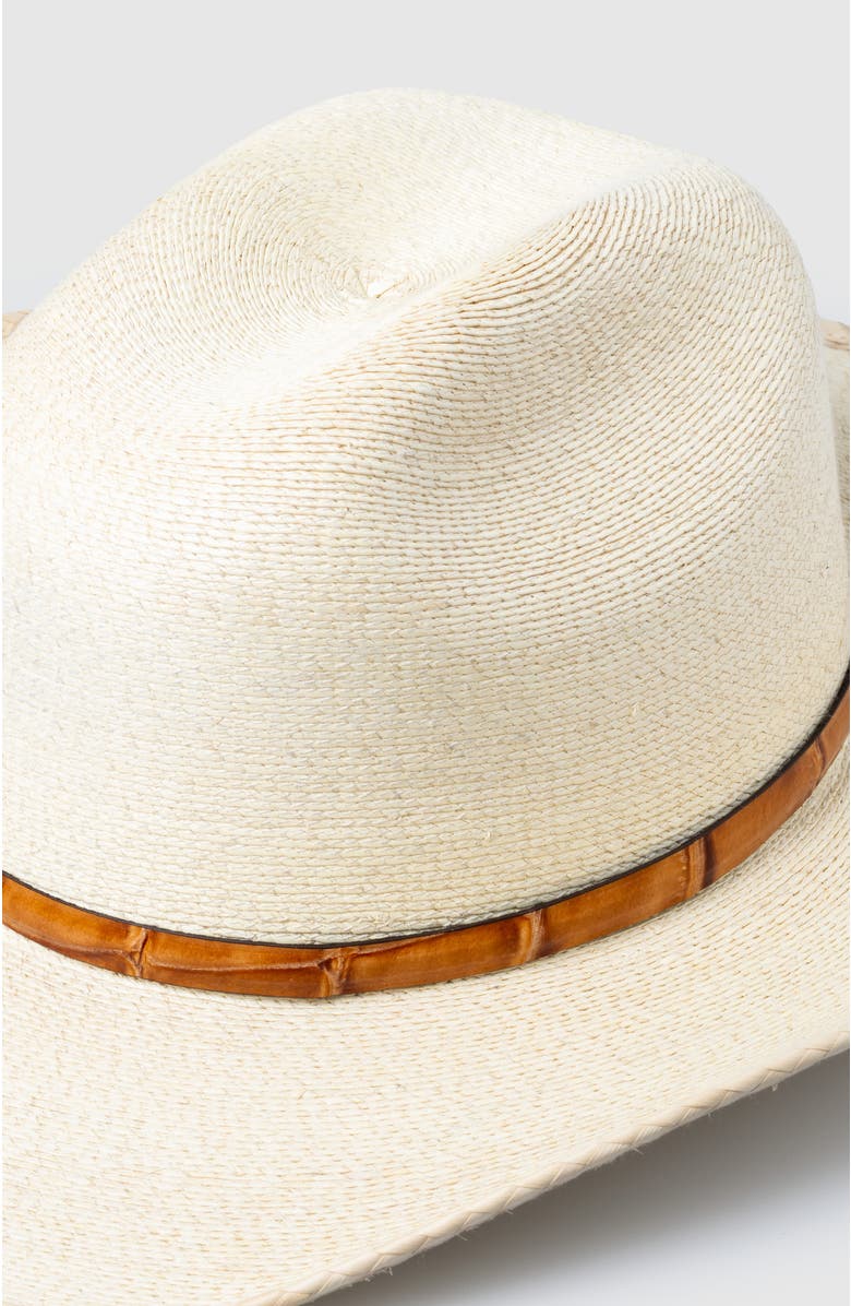 Manela Lumina  Handwoven Straw Sun Hat - Bohemian Summer Cowboy Hat, Alternate, color, Natural / Ochre