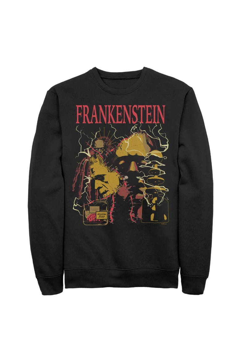 Mens Universal Monsters Abnormal Brain Experiment Sweatshirt, Main, color, Black