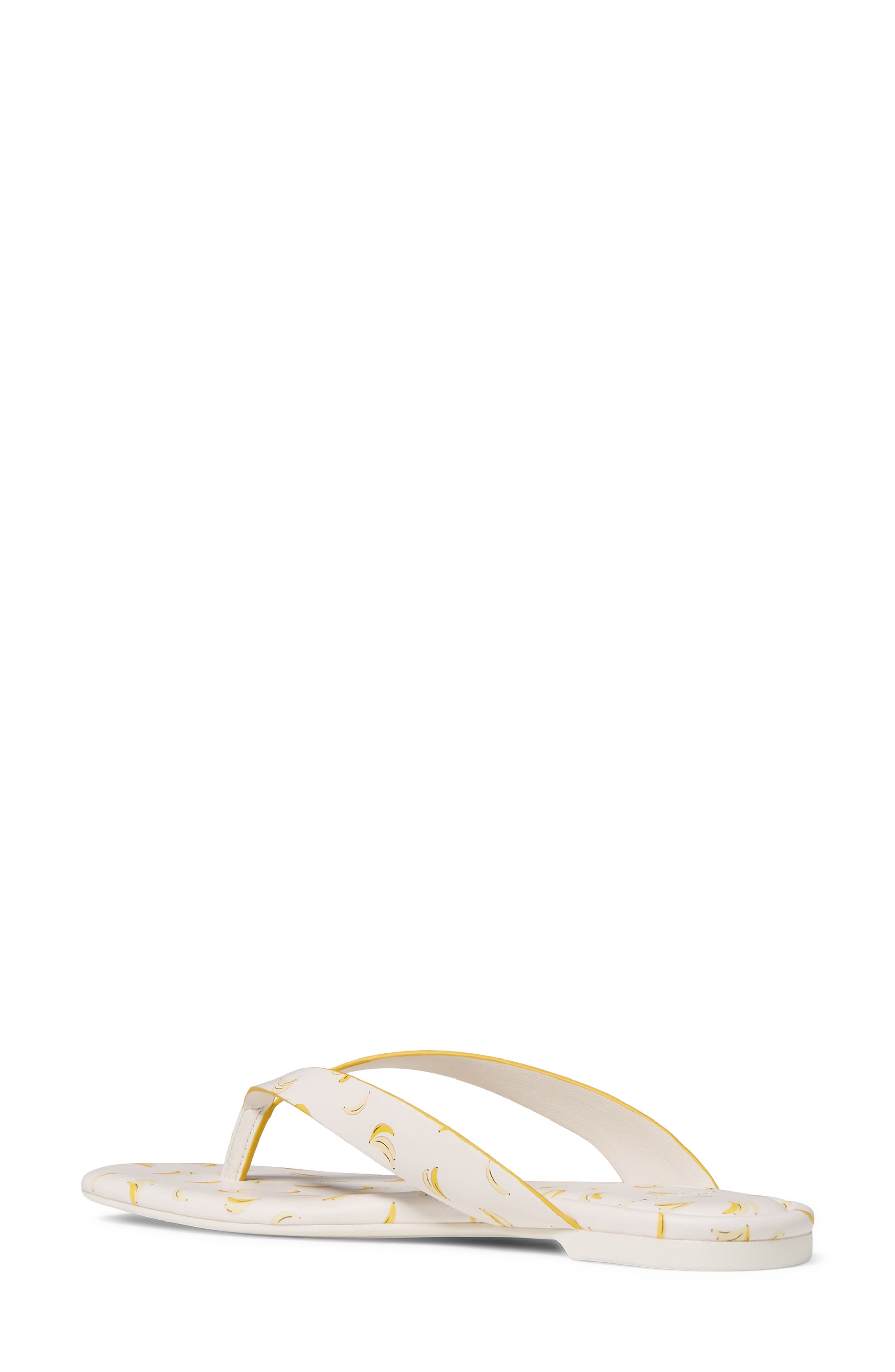 Kate Spade New York banana print flip flop, Alternate, color, 