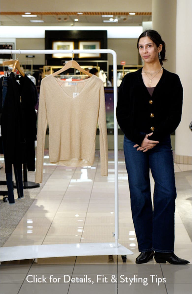 Shimmer V-Neck Sweater, sales video thumbnail