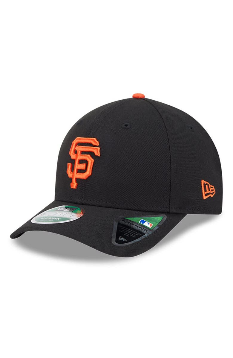 New Era Men's New Era Black San Francisco Giants Player Replica 9FORTY Adjustable Hat, Main, color, Black