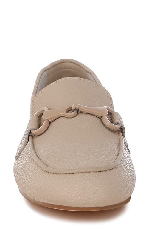 Rag & Co Women's Neutrals Taranis Monochromatic Horsebit Real Leather Loafers In Beige In Beige
