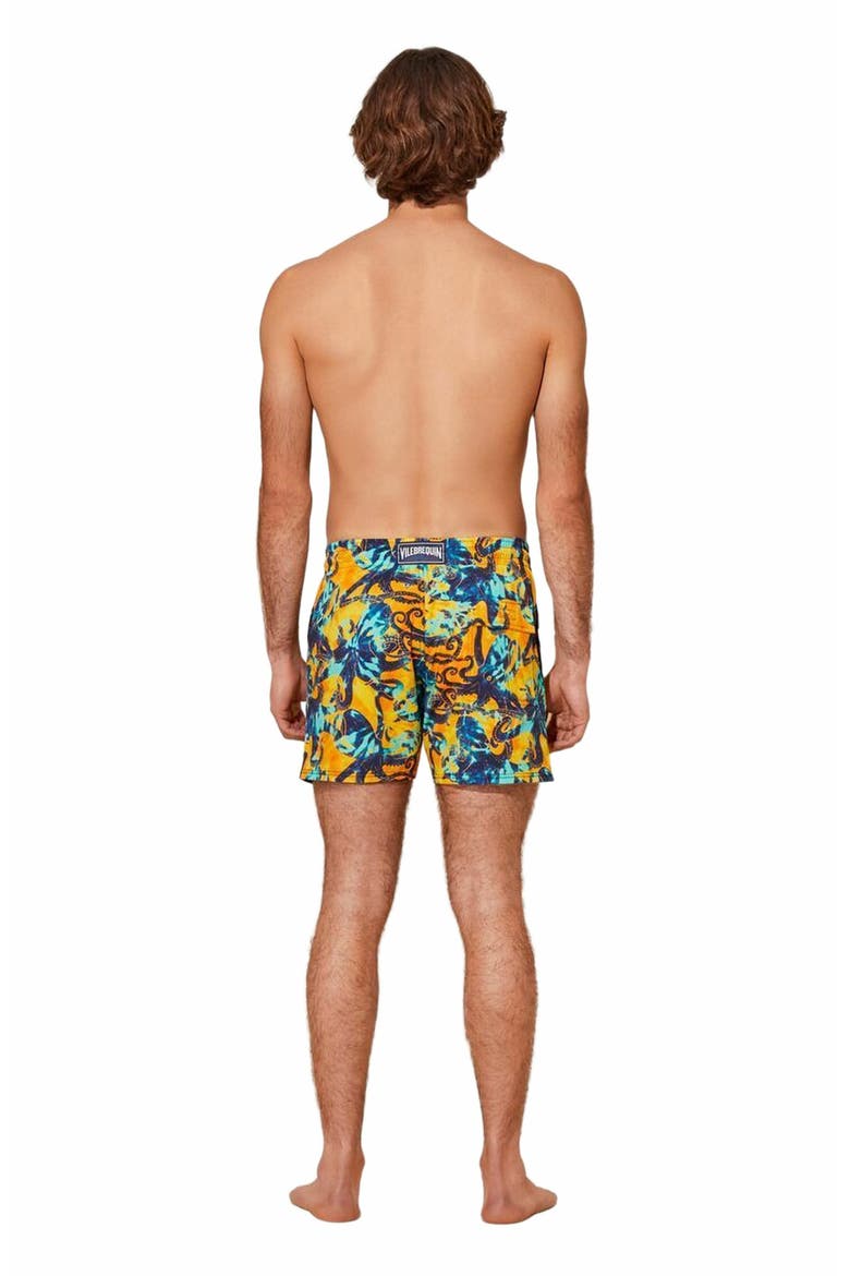Men's Poulpes Tie & Dye Stretch Swim Trunks, Alternate, color, SOLEIL