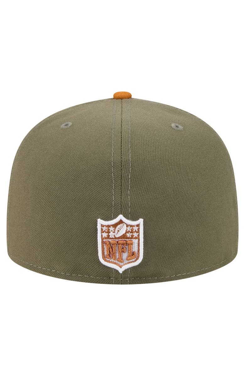 New Era Men's New Era Olive/Brown Dallas Cowboys 2-Tone Color Pack A-Frame 59FIFTY Fitted Hat, Alternate, color, Olive