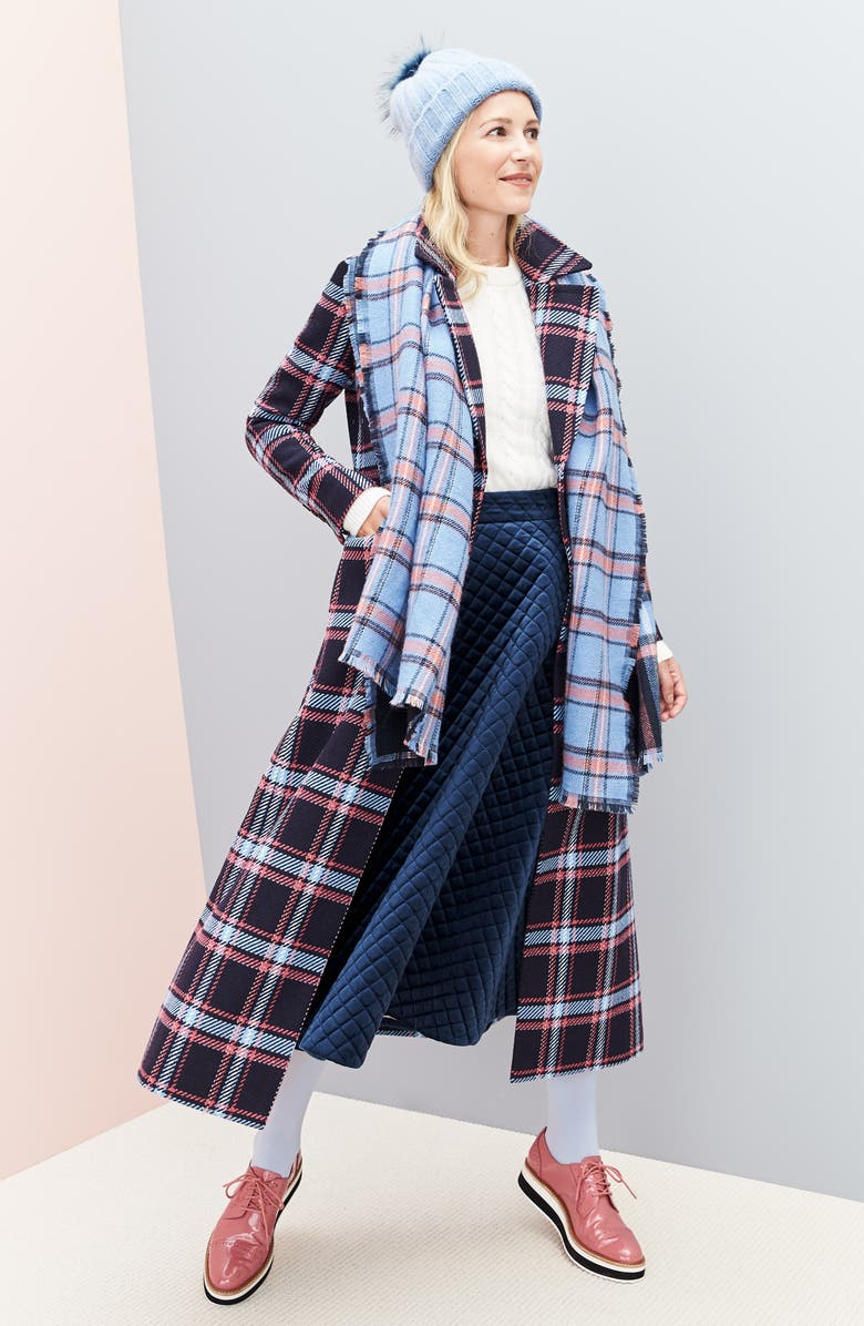 Halogen<sup>®</sup> x Atlantic-Pacific Cashmere Beanie with Faux Fur Pom, Alternate, color,