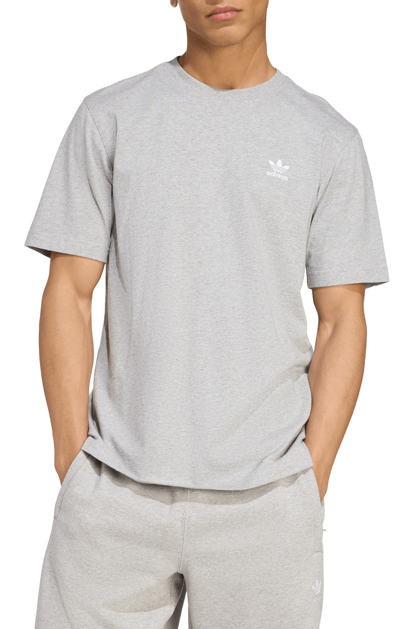 MEDIUM GREY HEATHER/ WHITE