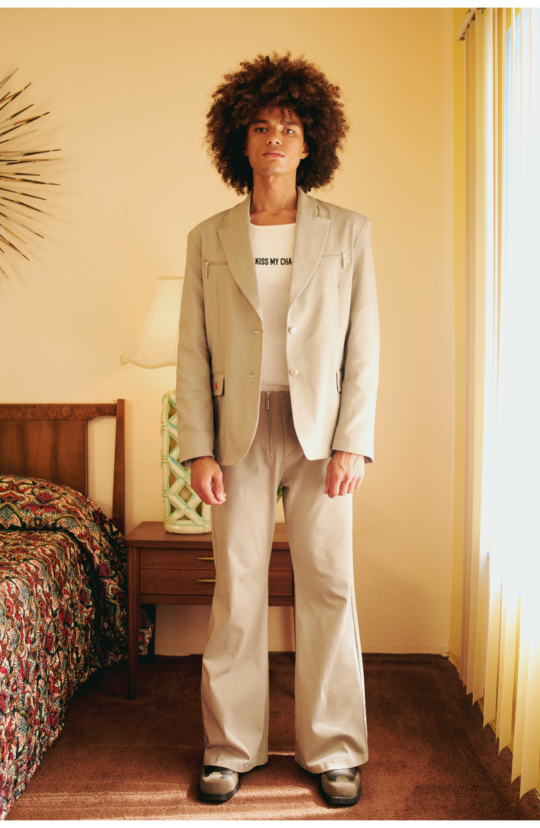 PCFG Cotton Woven Regular Fit Flare Pant, Alternate, color, Beige