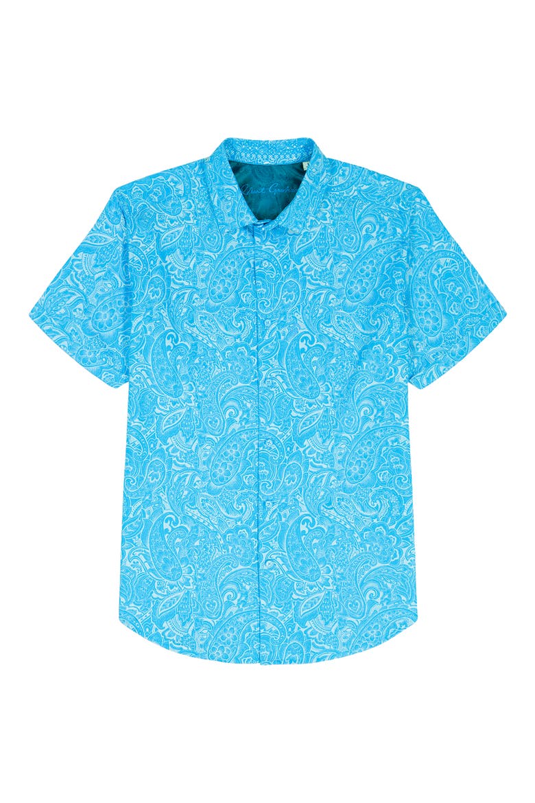 Hudson Short Sleeve Button-Up Shirt, Alternate, color, BLUE